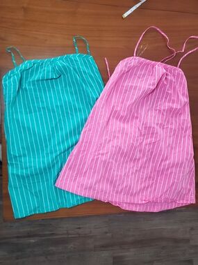 a new day Pink & Teal Striped Sundress Duo